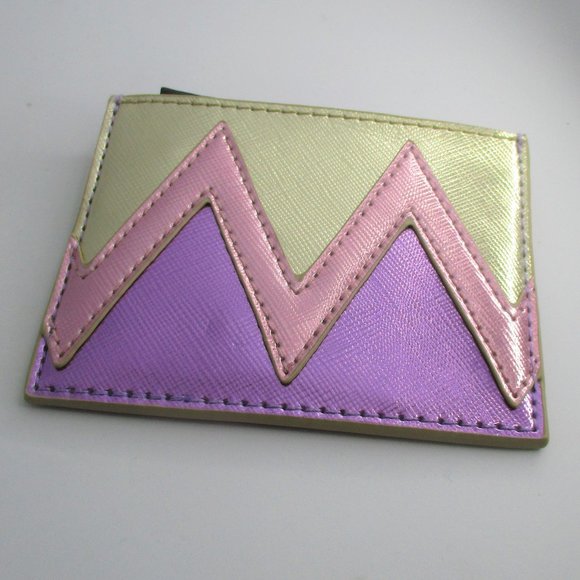 Urban Outfitters Purple & Gold Metallic Card Case NEW - Picture 1 of 9